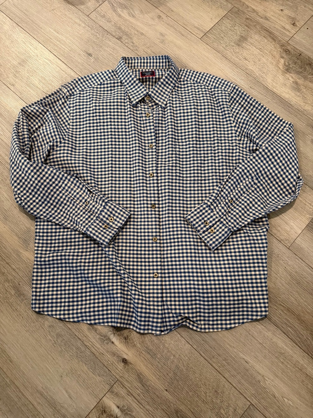 UNTUCKit Blue and White Gingham Button-Down Shirt
